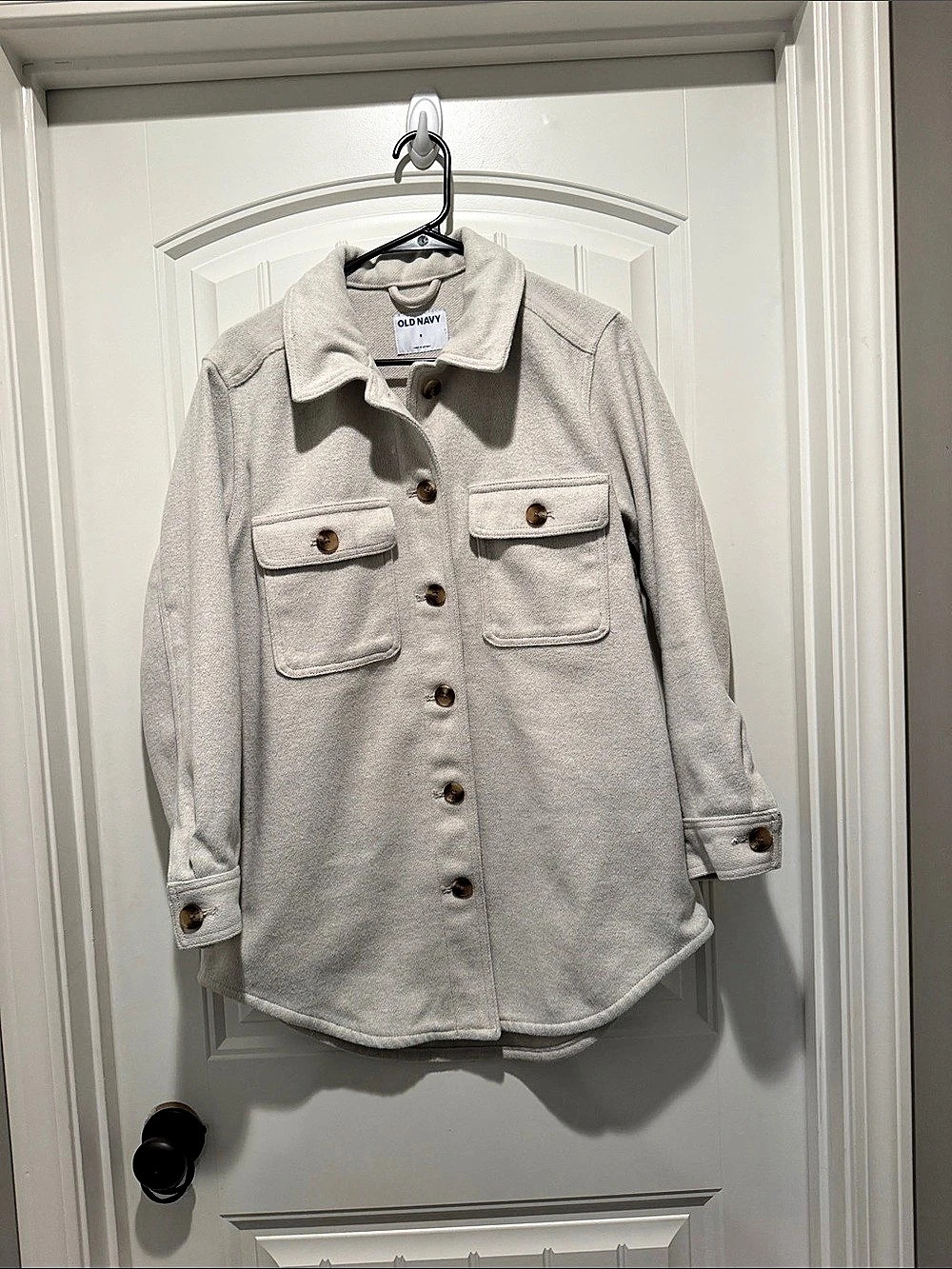 Old Navy Utility Jacket in Cream Size Small Like New